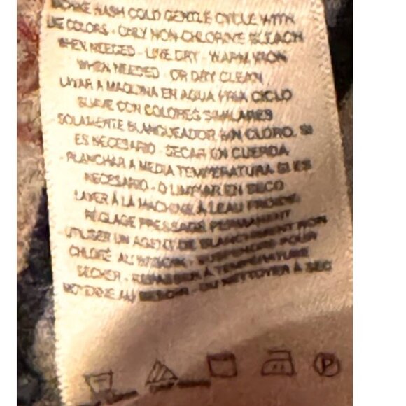 Jessica Simpson BOHO Peasant Top Lace Trim Blouse Colorful V-neck Flowy Medium - Picture 6 of 9